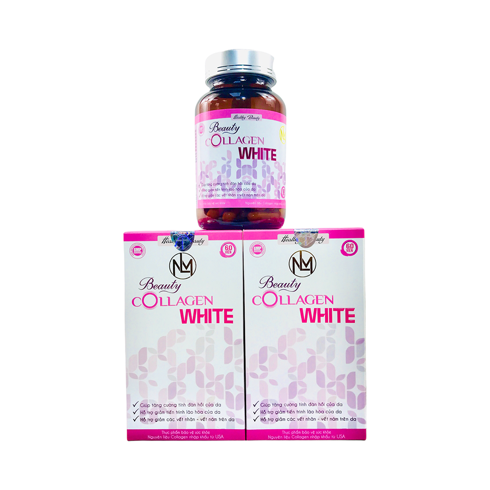 Combo Set 3 Hộp Nước Uống Beauty Collagen White NATURE PHARMA (6 Lọ/Hộp) - Chống Oxy hóa - Giúp làn da sáng mịn, tươi trẻ rạng ngời